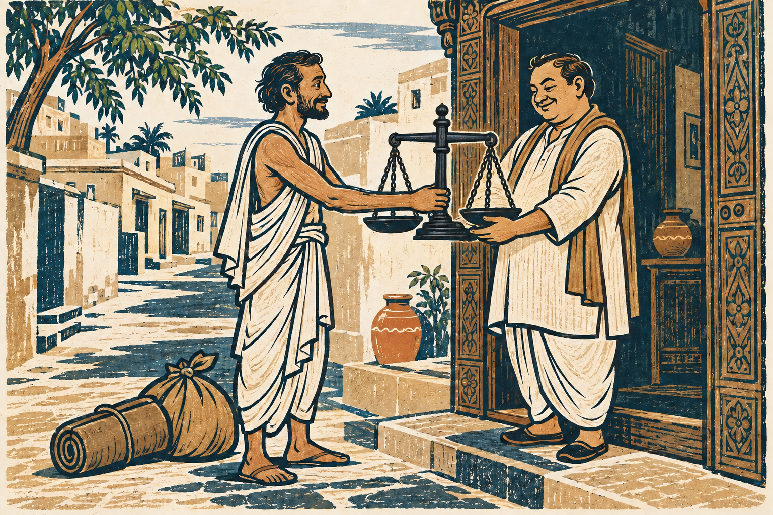 The Balance and the Boy — illustration