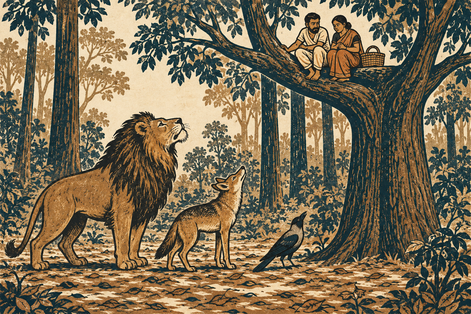 The Carpenter's Lunch — illustration