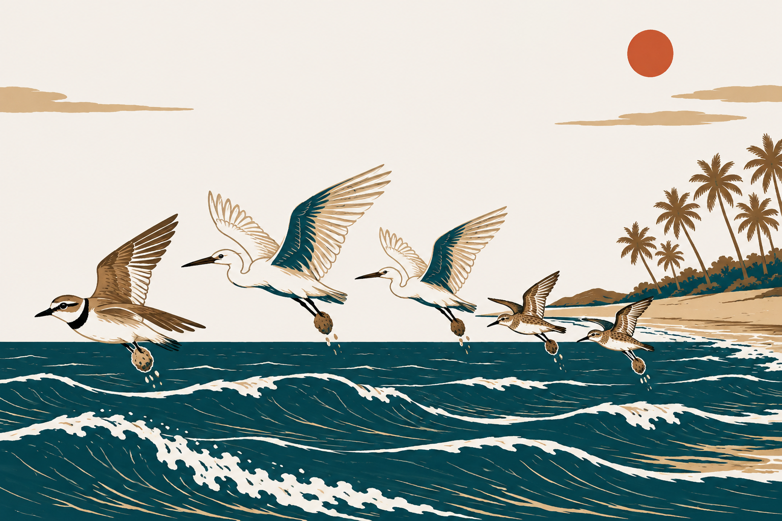 Small Bird, Great Sea — illustration