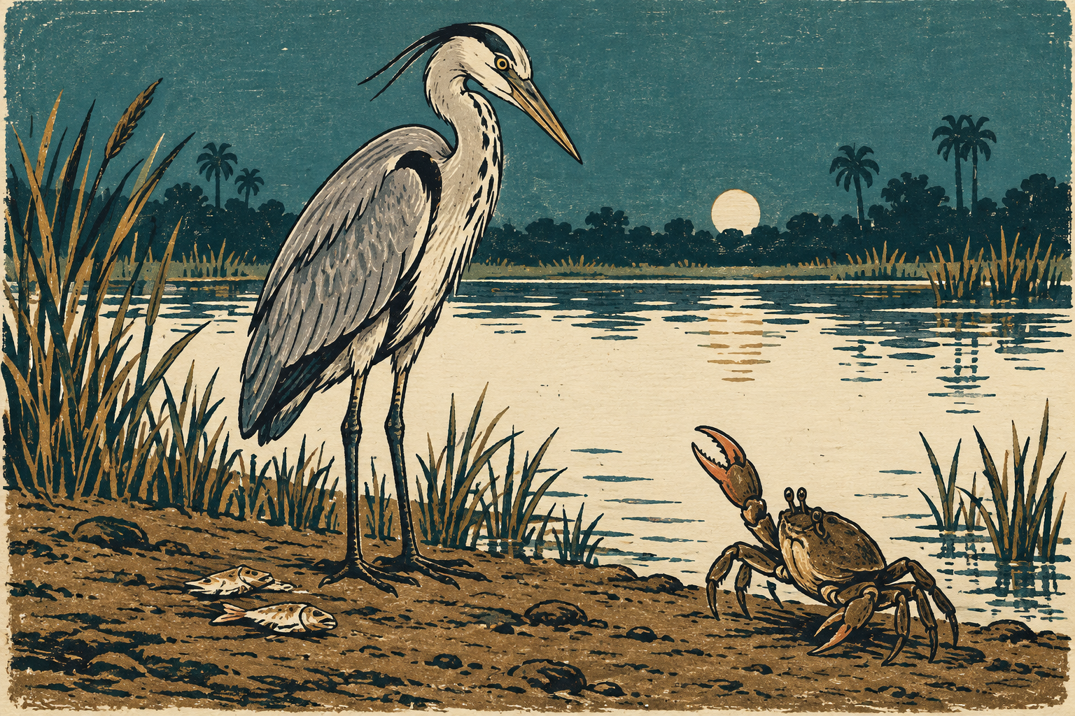 The Crab Who Looked Down — illustration