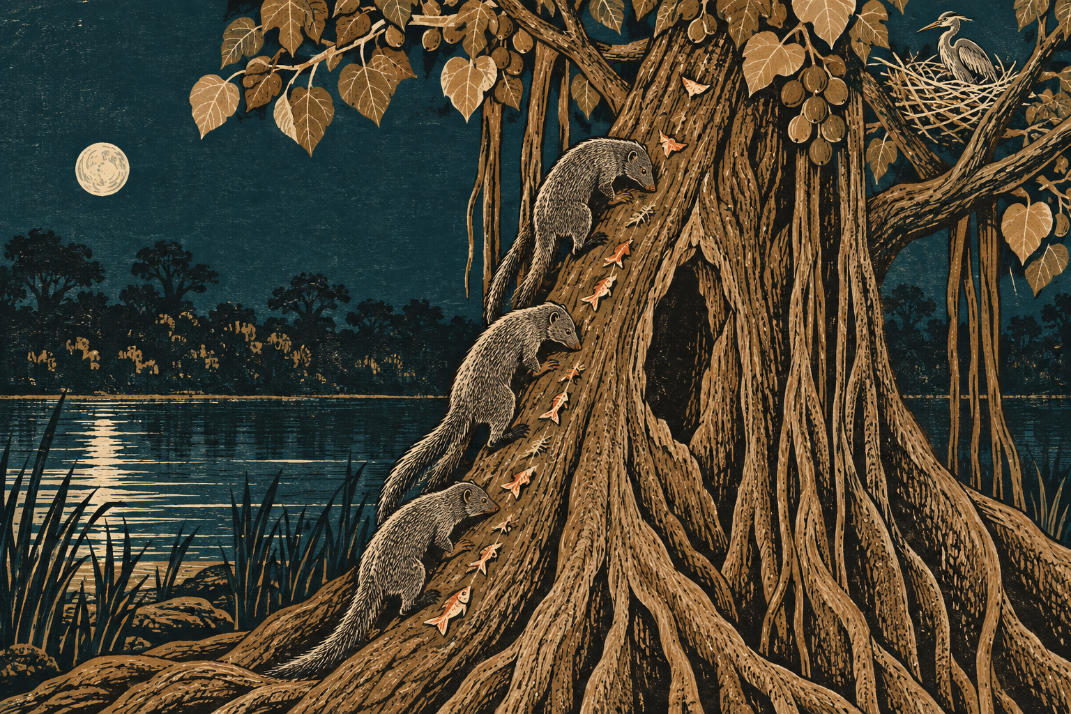 The Trail of Fish — illustration