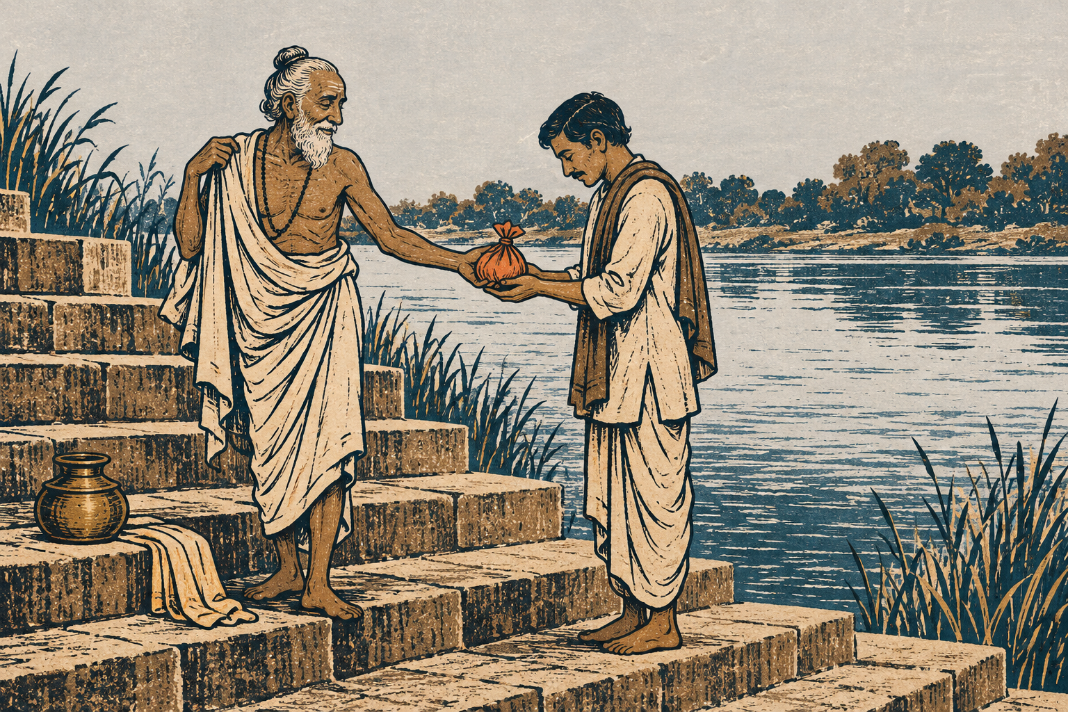 The Treasure He Would Not Set Down — illustration