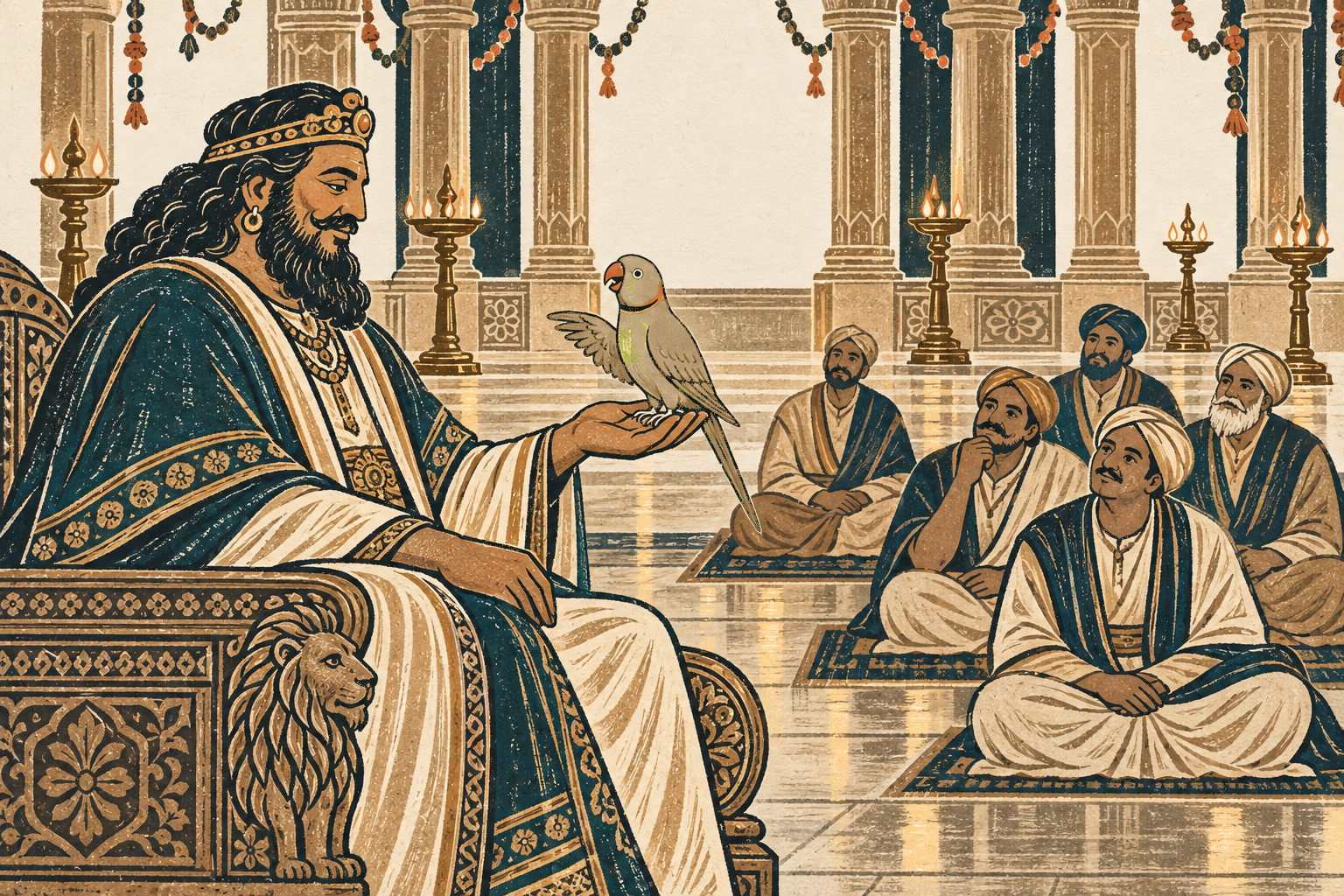 The Parrot Who Edged Away — illustration