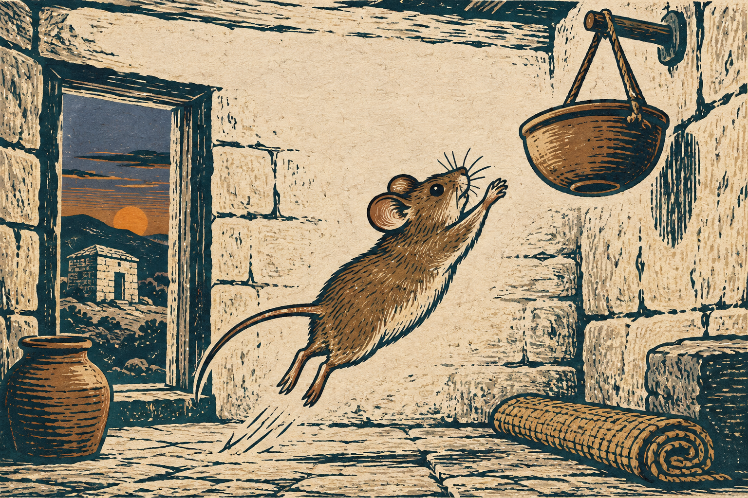 The Mouse's Hidden Hoard — illustration