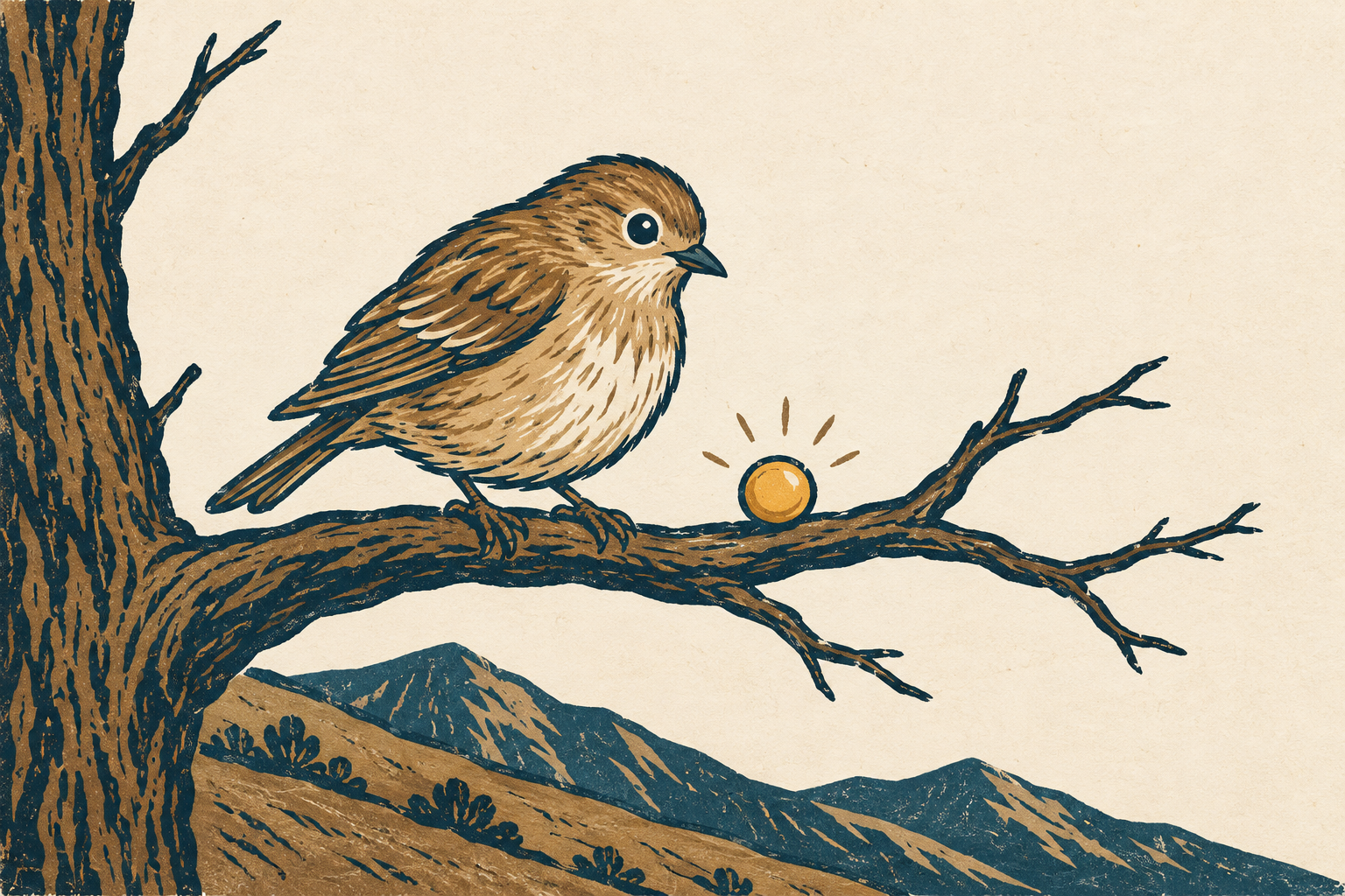 The Bird's Golden Gift — illustration