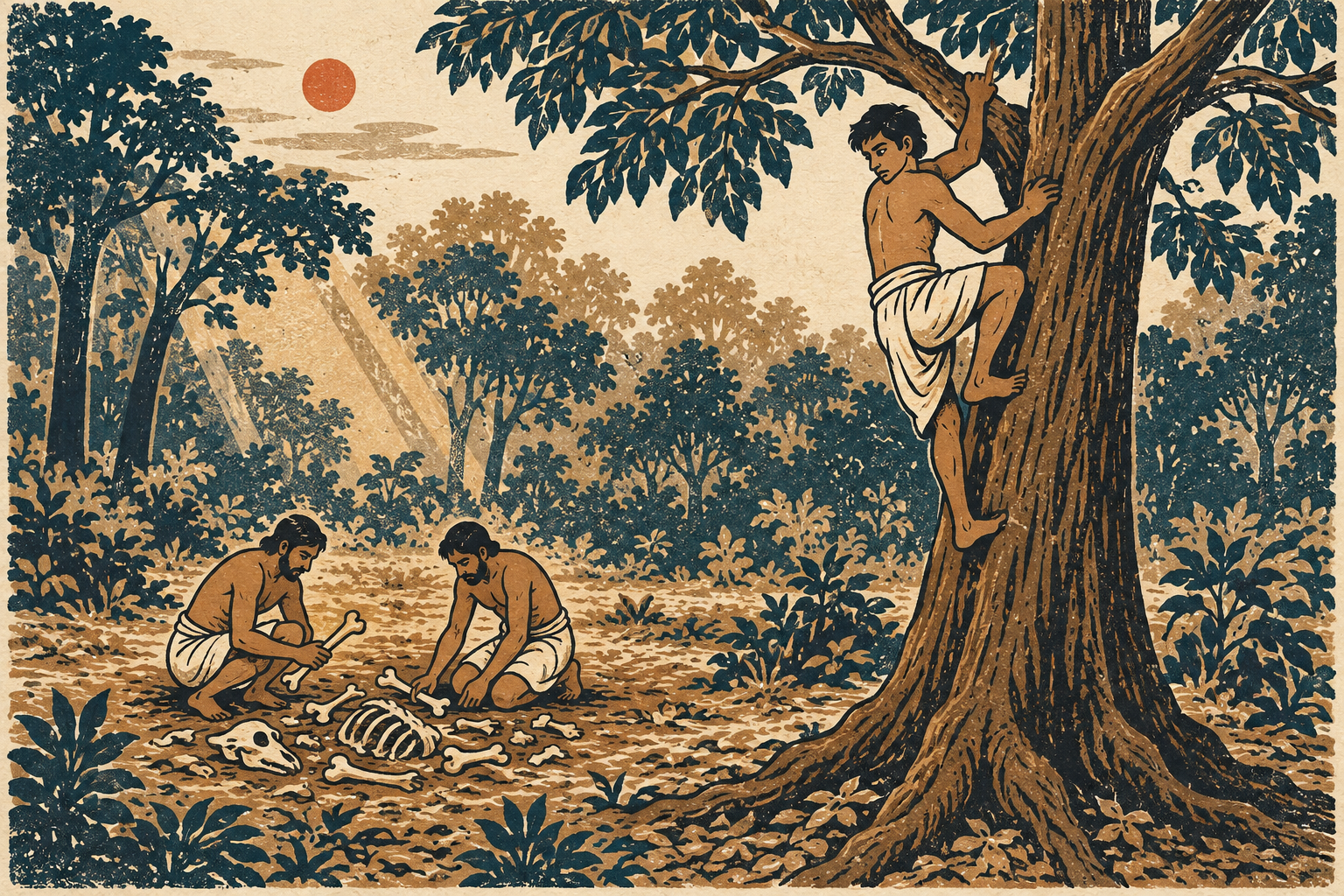 The Friend Who Climbed the Tree — illustration